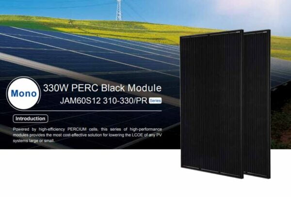 JA Solar Percium 310W Monocrystalline All Black Solar Panel (Part No. JAM60S-12-310-PR-AB)