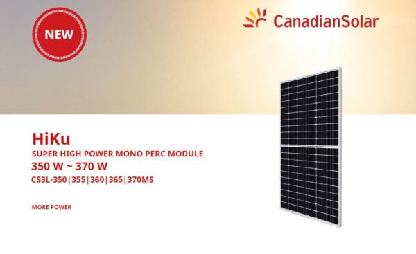 Canadian Solar 325W SUPER HIGH Power Monocrystalline Solar Panels (Part No. CS3K-325MS)